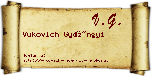Vukovich Gyöngyi névjegykártya