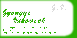 gyongyi vukovich business card